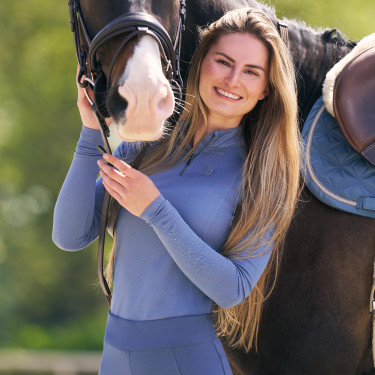 Lange mouwen polo Imperial Riding Parla dames Maansteen Oranje