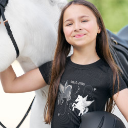 T-shirt Imperial Riding Star Sky kind Zwart