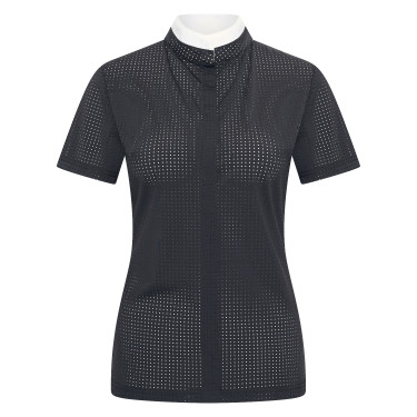 Wedstrijdpoloshirt mesh Imperial Riding Grandprix korte mouwen dames Zwart Wedstrijdpoloshirt mesh Imperial Riding Grandprix korte mouwen dames Zwart