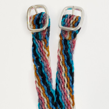 Gevlochten nylon sporenriempjes Multi Multicolor