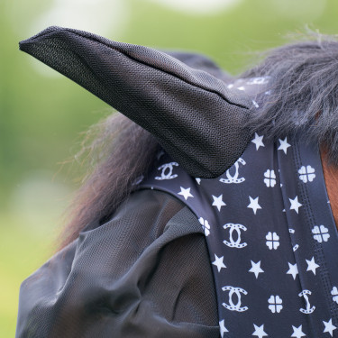 Vliegenmasker met neus Imperial Riding Trail ride Zwart AOP Motieven