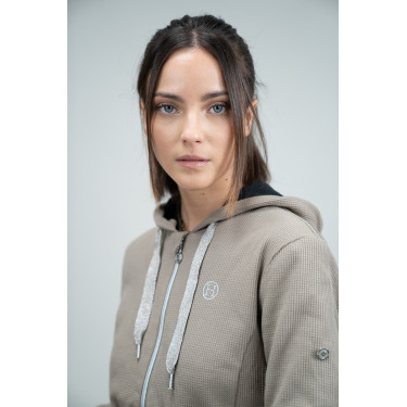 Hoodie Harcour Swai Taupe Bruin