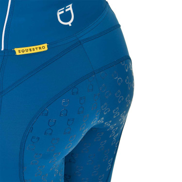 Dameslegging met volledige grip Classic Equestro Koraalblauw Dameslegging met volledige grip Classic Equestro Koraalblauw