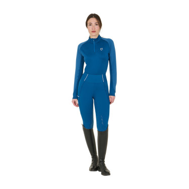 Dameslegging met volledige grip Classic Equestro Koraalblauw Dameslegging met volledige grip Classic Equestro Koraalblauw