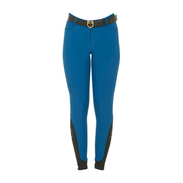 Strakke damesbroek met grip met logo Zenda Equestro Koraalblauw Strakke damesbroek met grip met logo Zenda Equestro Koraalblauw