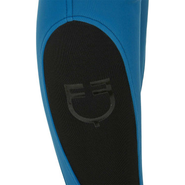 Strakke damesbroek met grip met logo Zenda Equestro Koraalblauw