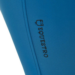 Strakke damesbroek met grip met logo Zenda Equestro Koraalblauw
