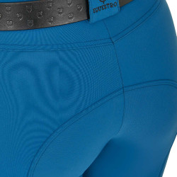 Strakke damesbroek met grip met logo Zenda Equestro Koraalblauw