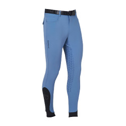Strakke broek met volledige grip heren Aria Equestro Beringzee Blauw Strakke broek met volledige grip heren Aria Equestro Beringzee Blauw