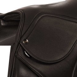 Leren springzadel dubbel model Las Vegas Supreme Donkerbruin