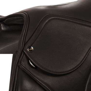 Leren springzadel dubbel model Las Vegas Supreme Donkerbruin