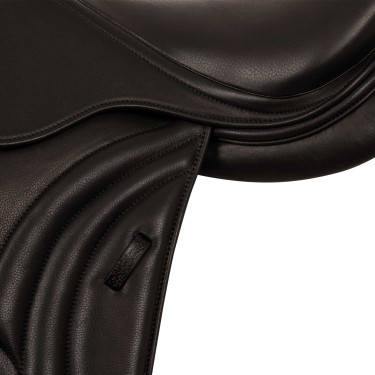 Leren springzadel dubbel model Las Vegas Supreme Donkerbruin