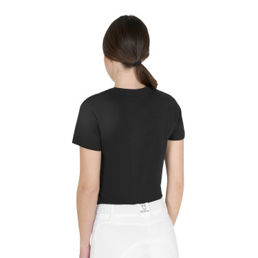 Dames T-shirt van katoen Equestro Horse Lover Zwart Dames T-shirt van katoen Equestro Horse Lover Zwart