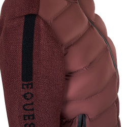 Equestro damesjas van nylon en breiwerk met ritssluiting Bruin Equestro damesjas van nylon en breiwerk met ritssluiting Bruin