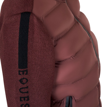 Equestro damesjas van nylon en breiwerk met ritssluiting Bruin Equestro damesjas van nylon en breiwerk met ritssluiting Bruin