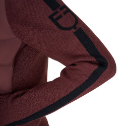 Equestro damesjas van nylon en breiwerk met ritssluiting Bruin Equestro damesjas van nylon en breiwerk met ritssluiting Bruin