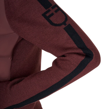 Equestro damesjas van nylon en breiwerk met ritssluiting Bruin Equestro damesjas van nylon en breiwerk met ritssluiting Bruin