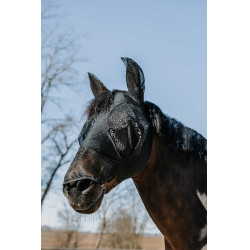 Anti-vlieg anti-UV masker Equithème Lycra met neus Anti-vlieg anti-UV masker Equithème Lycra met neus