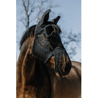 Anti-vlieg anti-UV masker Equithème Franges Zwart