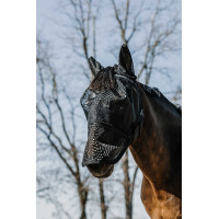 Máscara anti-moscas anti-UV Equithème 2 en 1 Zwart Máscara anti-moscas anti-UV Equithème 2 en 1 Zwart