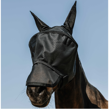Vliegenmasker anti-UV Equithème Protec Zwart