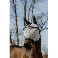 Vliegenmasker anti-UV Equithème Protec Zilverkleurig Grijs