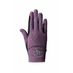 Horze Fay JR Handschoenen Zwarte pruim Violet Horze Fay JR Handschoenen Zwarte pruim Violet