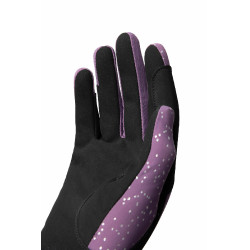 Horze Fay JR Handschoenen Zwarte pruim Violet Horze Fay JR Handschoenen Zwarte pruim Violet