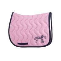 Zadeldek Pénélope Classique Lichtroze / marineblauw