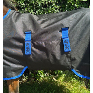 Horseware Amigo Ripstop 900D Petite Turnout 200g deken Zwart / klassiek blauw