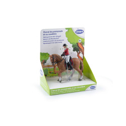 Wandelpaard en zijn amazone Papo