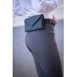 Phone Pocket Pénélope perforatieleer zwart