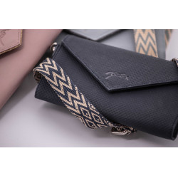 Phone Pocket Pénélope perforatieleer zwart