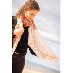 Stola Alix Pénélope Ecru / roestkleurig Wit Stola Alix Pénélope Ecru / roestkleurig Wit