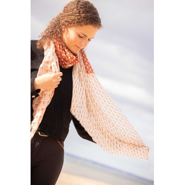 Stola Alix Pénélope Ecru / roestkleurig Wit Stola Alix Pénélope Ecru / roestkleurig Wit