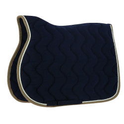 Zadeldek Equithème Polyfun Marine / taupe Blauw Zadeldek Equithème Polyfun Marine / taupe Blauw