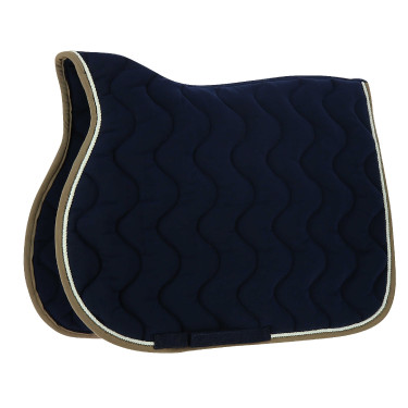 Zadeldek Equithème Polyfun Marine / taupe Blauw Zadeldek Equithème Polyfun Marine / taupe Blauw