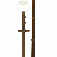 Smalle Stübben-teugels met 5 stops en haken Zilver ebbenhout