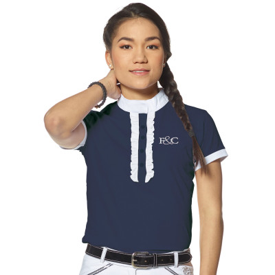 Polo Flags & Cup Cacimba manches courtes Marine / blanc