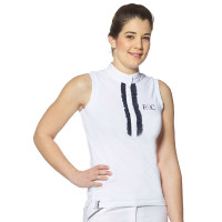 Polo Vlaggen & Cup Cacimba zonder mouwen Blanc / marine