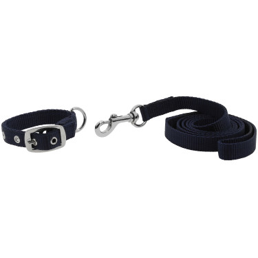 Halsband en lijn voor hond Riding World Oscar Marine Marineblauw