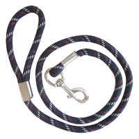 Laat dikke koord voor hond Marine / bordeaux / wit