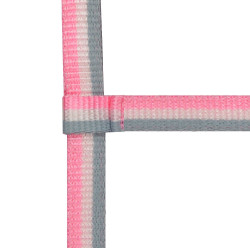 Verstelbaar veulenhalster Grijs / wit / roze