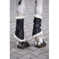 Gesloten peesbeschermers Norton synthetisch schapenwol Zwart / écru Gesloten peesbeschermers Norton synthetisch schapenwol Zwart / écru
