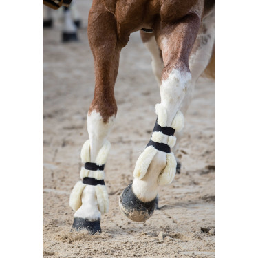 Norton XTR beschermers met knopen van synthetisch schapenvacht Marineblauw