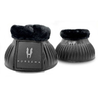 Bellschoenen van synthetische schapenwol Horsena Zwart