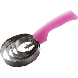 Ronde metalen roskam fluo met glitter Roze Ronde metalen roskam fluo met glitter Roze