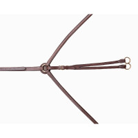 Dubbele borstriem met stiksels T van T Donker Havana Bruin Dubbele borstriem met stiksels T van T Donker Havana Bruin