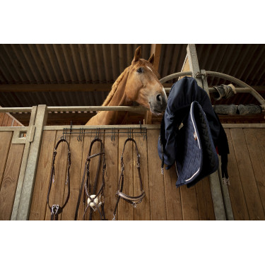 Hippotonic hoofdstelhanger 6 plaatsen, met haken Zwart Hippotonic hoofdstelhanger 6 plaatsen, met haken Zwart