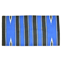 Westride Navajo Teppich Baumwolle/Acryl Zwart / koningsblauw / wit